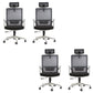 Modern Fixed Arms Office Chair Slide No Distressing Ergonomic Desk Chair 4 Piece Set Clearhalo 'furn' 'furn_office_chair' 'Furniture' 'Office Chairs' 'Office Furniture' 'office_chair' 7150426
