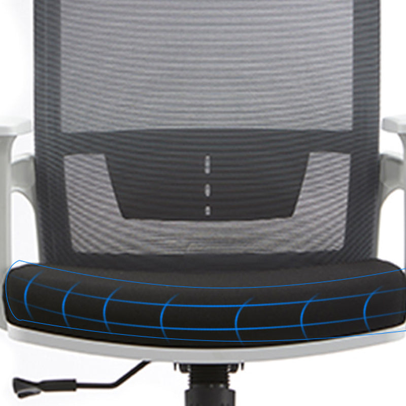 Modern Fixed Arms Office Chair Slide No Distressing Ergonomic Desk Chair Clearhalo 'furn' 'furn_office_chair' 'Furniture' 'Office Chairs' 'Office Furniture' 'office_chair' 7150429