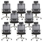 Modern Fixed Arms Office Chair Slide No Distressing Ergonomic Desk Chair 8 Piece Set Clearhalo 'furn' 'furn_office_chair' 'Furniture' 'Office Chairs' 'Office Furniture' 'office_chair' 7150430