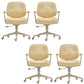 Modern Padded Arms Office Chair Leather No Distressing Ergonomic Desk Chair 4 Piece Set Clearhalo 'furn' 'furn_office_chair' 'Furniture' 'Office Chairs' 'Office Furniture' 'office_chair' 7150455