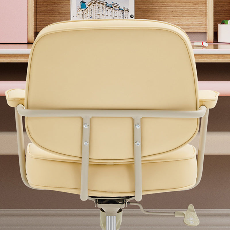 Modern Padded Arms Office Chair Leather No Distressing Ergonomic Desk Chair Clearhalo 'furn' 'furn_office_chair' 'Furniture' 'Office Chairs' 'Office Furniture' 'office_chair' 7150463