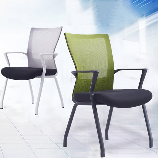 Sedia da ufficio a armi fisse nessuna sedia da scrivania ergonomica moderna angosciante