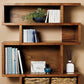 Geometric Closed Back Bookshelf Contemporary Wood Bookcase with Shelves Clearhalo 'Bookcases' 'furn' 'furn_bookcases' 'Furniture' 'Office Furniture' 7155091