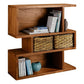 Geometric Closed Back Bookshelf Contemporary Wood Bookcase with Shelves Clearhalo 'Bookcases' 'furn' 'furn_bookcases' 'Furniture' 'Office Furniture' 7155092