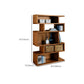Geometric Closed Back Bookshelf Contemporary Wood Bookcase with Shelves Clearhalo 'Bookcases' 'furn' 'furn_bookcases' 'Furniture' 'Office Furniture' 7155095