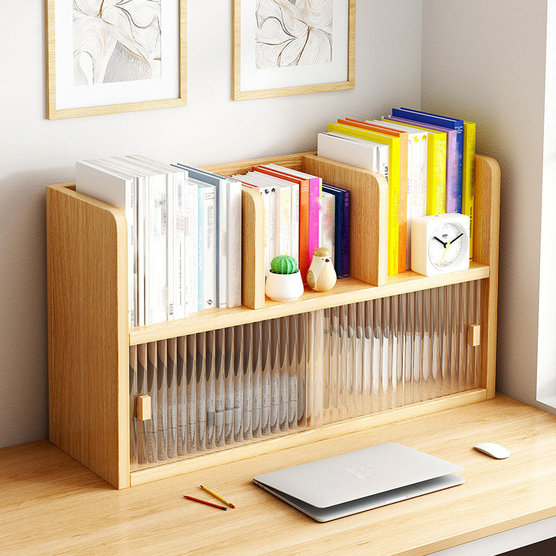 Gesloten boekenplank hedendaagse massieve houten boekenkast met deuren