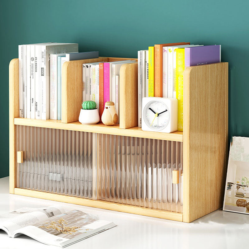 Gesloten boekenplank hedendaagse massieve houten boekenkast met deuren