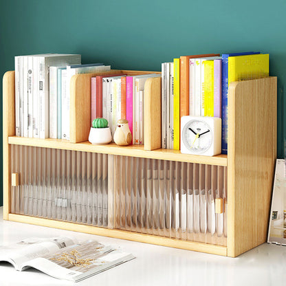 Gesloten boekenplank hedendaagse massieve houten boekenkast met deuren