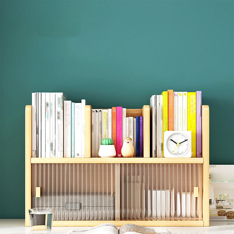 Gesloten boekenplank hedendaagse massieve houten boekenkast met deuren