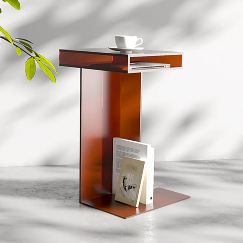 Zeitgenössische offene vertikale Bücherregal Acryl -Bücherregal für das Heimbüro