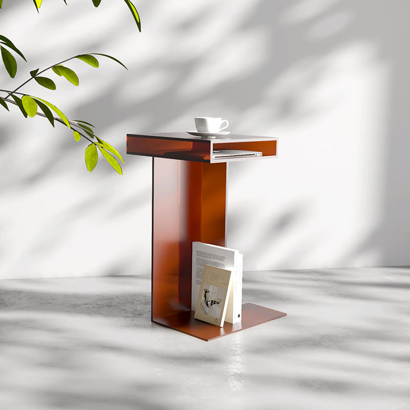 Zeitgenössische offene vertikale Bücherregal Acryl -Bücherregal für das Heimbüro