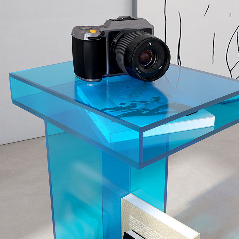 Zeitgenössische offene vertikale Bücherregal Acryl -Bücherregal für das Heimbüro