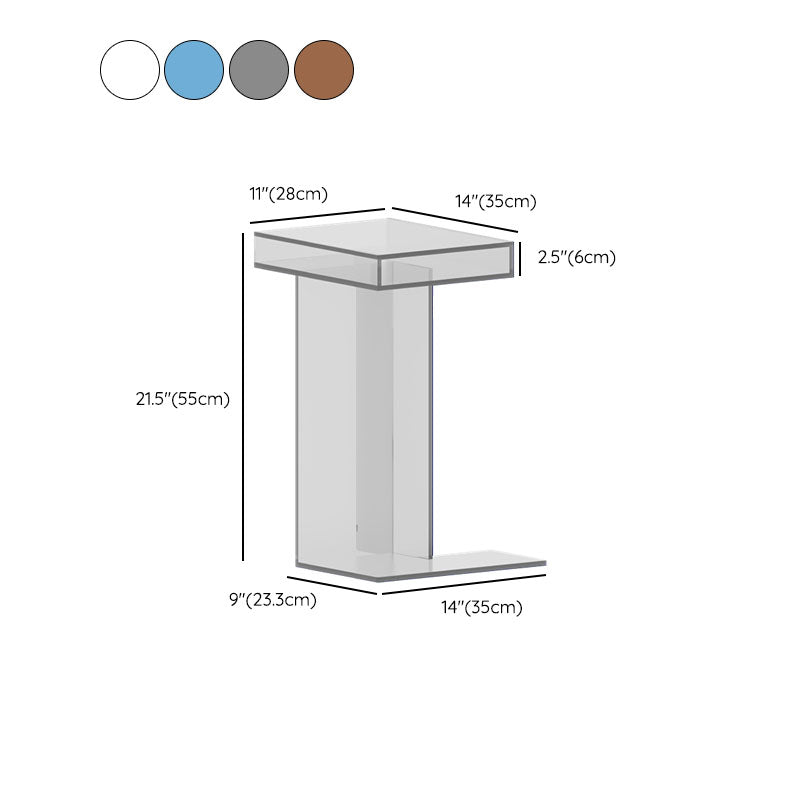 Zeitgenössische offene vertikale Bücherregal Acryl -Bücherregal für das Heimbüro