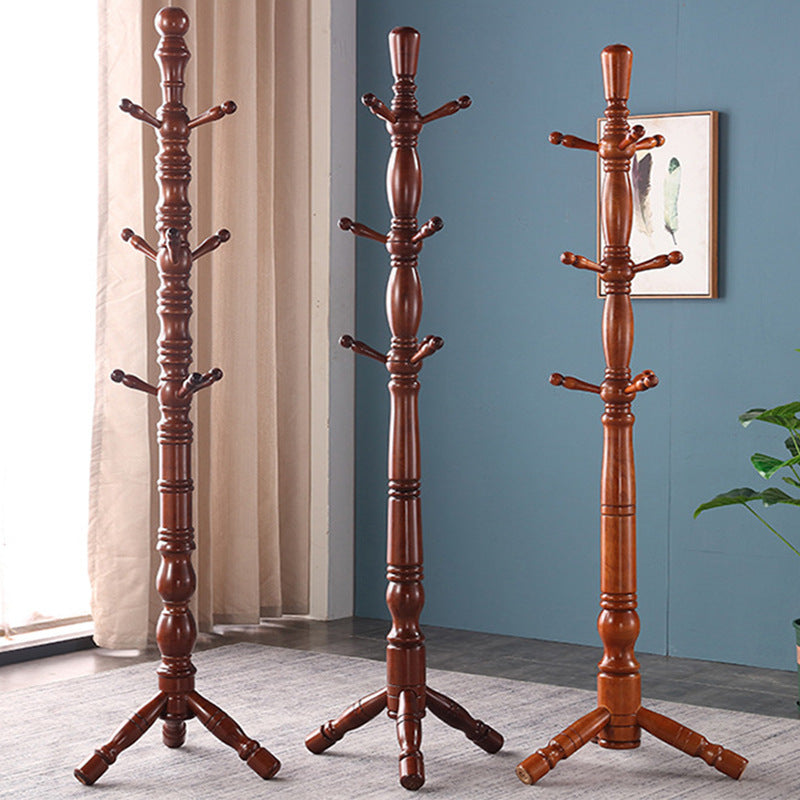 Hall d'entrée moderne du milieu du siècle cintre en bois avec 9 crochets