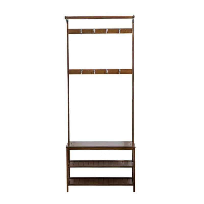 Midcentury Modern Hall Stand Wooden Hall with Scaffali