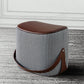 Glam Ottoman Faux Leather Stain Resistant Upholstered Square Ottoman with Legs