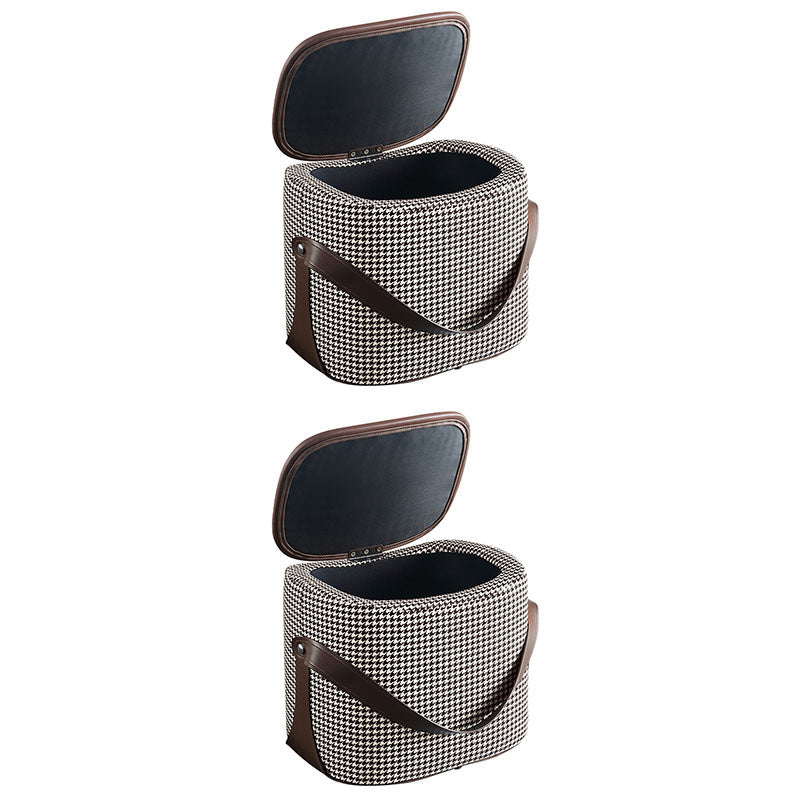 Glam Ottoman Faux Leather Stain Resistant Upholstered Square Ottoman with Legs