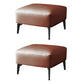 Glam Ottoman Faux Leather Stain Resistant Upholstered Square Ottoman with Legs