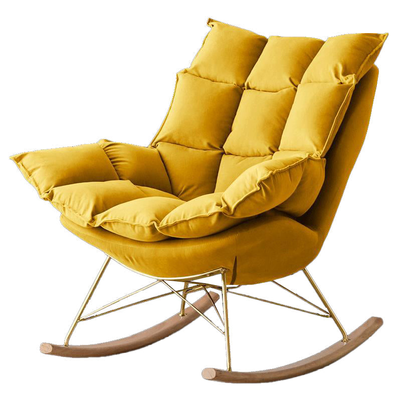 Chaise à bascule de canapé unique contemporain chaise à bascule intérieure avec coussin