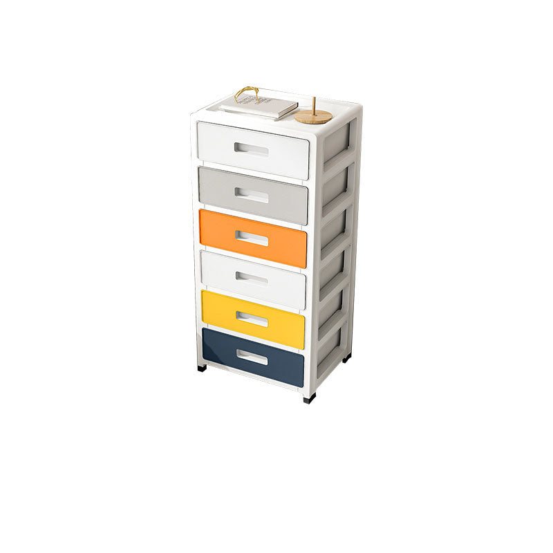Coastal Cabinet Plastic Drawers Filing Cabinet for Home Office Multi-Color 6 Clearhalo 'Filing Cabinets' 'filling_cabinets' 'furn' 'furn_filling_cabinets' 'Furniture' 'Office Furniture' 7156761