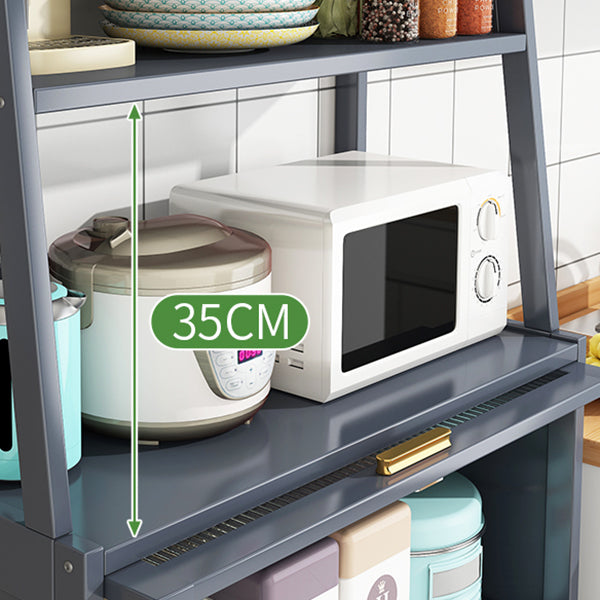 Server da pranzo in bambù grigio 2 ripiani glam buffet server per cucina