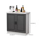 Contemporary Dining Server Dining Room Buffet Server Cabinet with Storage