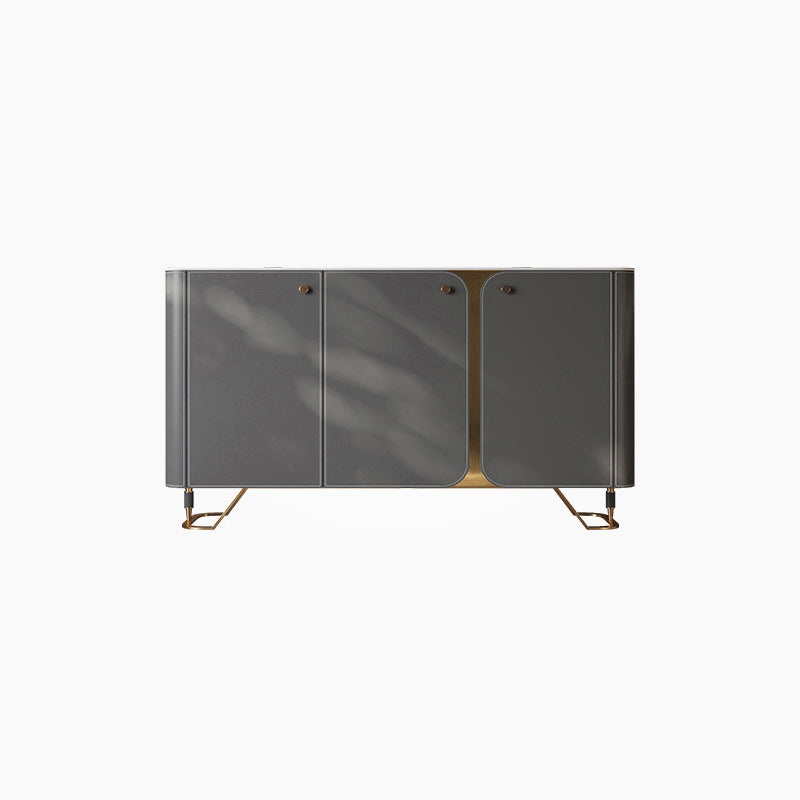 3 Doors Sideboard Buffet Contemporary Dining Server for Kitchen Dark Gray Clearhalo 'buffet_sideboard' 'Buffets & Sideboards' 'furn' 'furn_buffet_sideboard' 'Furniture' 'Kitchen & Dining Furniture' 7156986