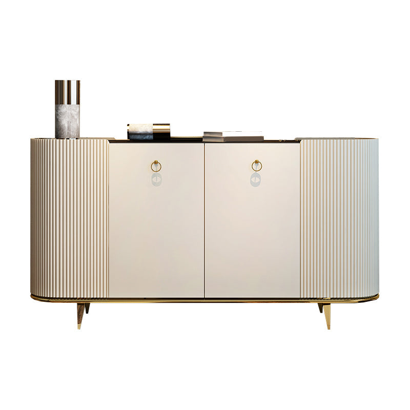 Glam Sideboard Buffet Stone Top Wood Sideboard Cabinet with Shelves Clearhalo 'buffet_sideboard' 'Buffets & Sideboards' 'furn' 'furn_buffet_sideboard' 'Furniture' 'Kitchen & Dining Furniture' 7157021