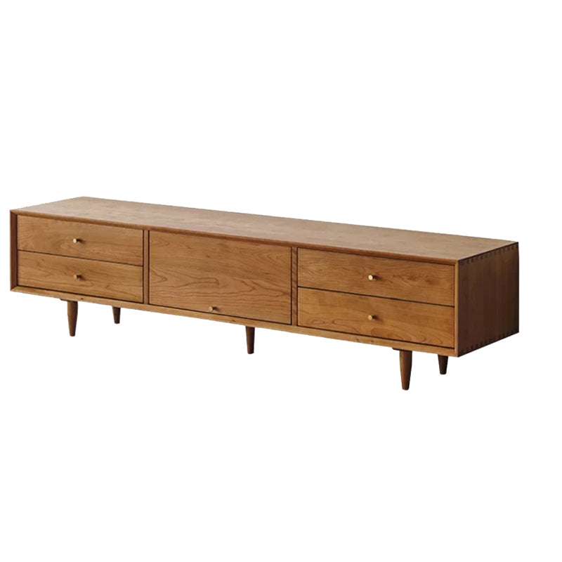 Solid Wood TV Media Console Glam TV Stand Console with Drawers Cherry Clearhalo 'furn' 'furn_tv_stands_entertainment_centers' 'Furniture' 'Living Room Furniture' 'TV Stands & Entertainment Centers' 'TV Stands & Media Storage Furniture' 'tv_stands_entertainment_centers' 7158761