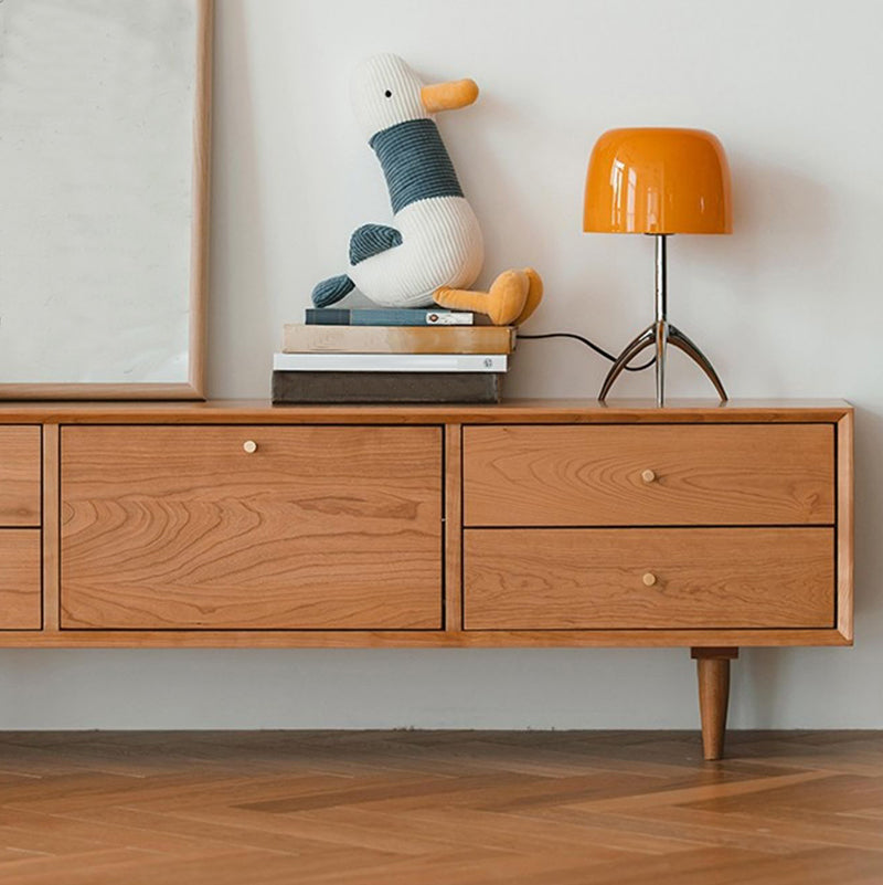 Solid Wood TV Media Console Glam TV Stand Console with Drawers Clearhalo 'furn' 'furn_tv_stands_entertainment_centers' 'Furniture' 'Living Room Furniture' 'TV Stands & Entertainment Centers' 'TV Stands & Media Storage Furniture' 'tv_stands_entertainment_centers' 7158770