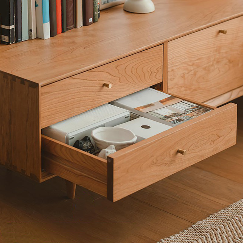 Solid Wood TV Media Console Glam TV Stand Console with Drawers Clearhalo 'furn' 'furn_tv_stands_entertainment_centers' 'Furniture' 'Living Room Furniture' 'TV Stands & Entertainment Centers' 'TV Stands & Media Storage Furniture' 'tv_stands_entertainment_centers' 7158771