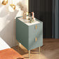 Contemporary Drawer Storage Bedside Cabinet Stone Accent Table Nightstand for Bedroom Green 1 Piece Clearhalo 'Bedroom Furniture' 'furn' 'furn_night_stand' 'Furniture' 'night_stand' 'Nightstands' 7160893