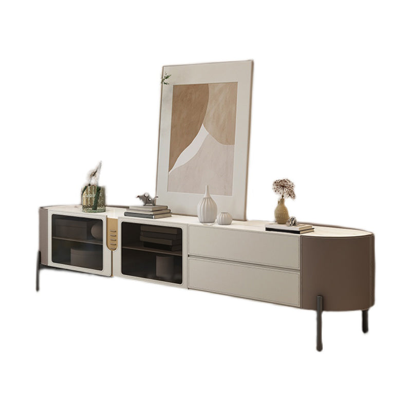 Contemporary TV Media Console Stone Media Console with Drawers 71"L x 16"W x 20"H Clearhalo 'furn' 'furn_tv_stands_entertainment_centers' 'Furniture' 'Living Room Furniture' 'TV Stands & Entertainment Centers' 'TV Stands & Media Storage Furniture' 'tv_stands_entertainment_centers' 7160896