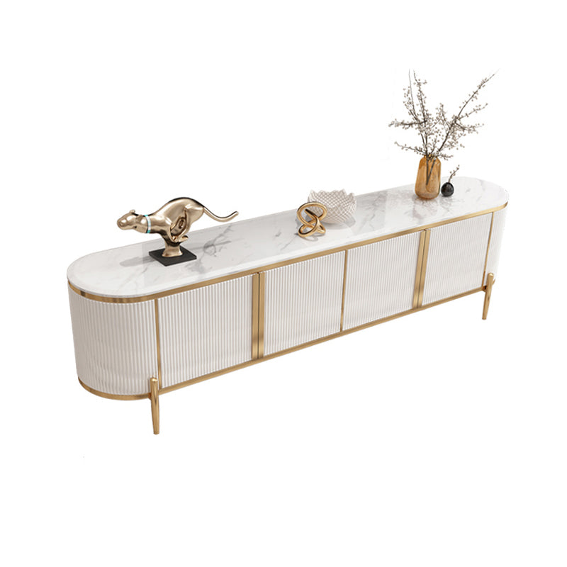 Enclosed Storage TV Media Console Glam Media Console for Living Room Clearhalo 'furn' 'furn_tv_stands_entertainment_centers' 'Furniture' 'Living Room Furniture' 'TV Stands & Entertainment Centers' 'TV Stands & Media Storage Furniture' 'tv_stands_entertainment_centers' 7160912