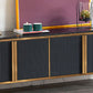 Enclosed Storage TV Media Console Glam Media Console for Living Room Clearhalo 'furn' 'furn_tv_stands_entertainment_centers' 'Furniture' 'Living Room Furniture' 'TV Stands & Entertainment Centers' 'TV Stands & Media Storage Furniture' 'tv_stands_entertainment_centers' 7160915