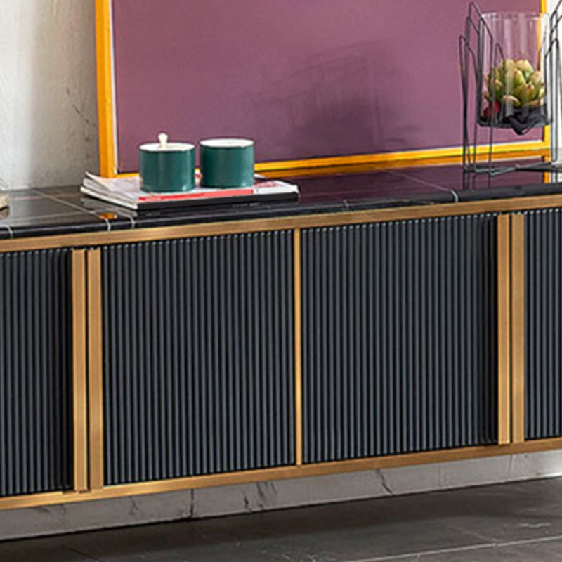 Enclosed Storage TV Media Console Glam Media Console for Living Room Clearhalo 'furn' 'furn_tv_stands_entertainment_centers' 'Furniture' 'Living Room Furniture' 'TV Stands & Entertainment Centers' 'TV Stands & Media Storage Furniture' 'tv_stands_entertainment_centers' 7160915
