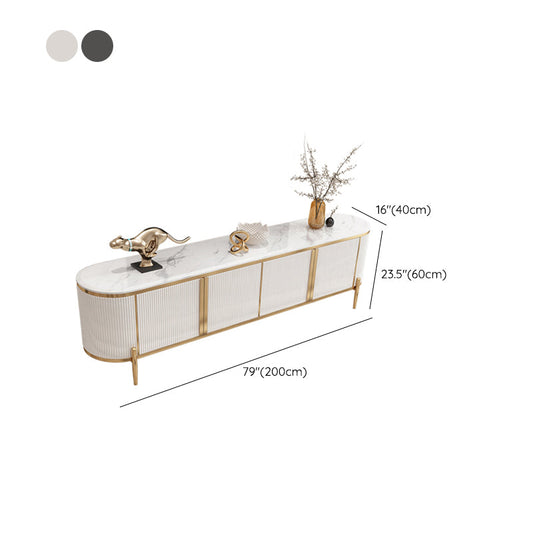 Enclosed Storage TV Media Console Glam Media Console for Living Room Clearhalo 'furn' 'furn_tv_stands_entertainment_centers' 'Furniture' 'Living Room Furniture' 'TV Stands & Entertainment Centers' 'TV Stands & Media Storage Furniture' 'tv_stands_entertainment_centers' 7160916