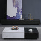 Black Stone TV Stand Console Contemporary 4 Drawers Media Console Clearhalo 'furn' 'furn_tv_stands_entertainment_centers' 'Furniture' 'Living Room Furniture' 'TV Stands & Entertainment Centers' 'TV Stands & Media Storage Furniture' 'tv_stands_entertainment_centers' 7160923