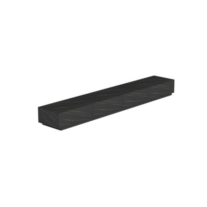 Black Stone TV Stand Console Contemporary 4 Drawers Media Console Clearhalo 'furn' 'furn_tv_stands_entertainment_centers' 'Furniture' 'Living Room Furniture' 'TV Stands & Entertainment Centers' 'TV Stands & Media Storage Furniture' 'tv_stands_entertainment_centers' 7160925