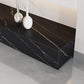 Black Stone TV Stand Console Contemporary 4 Drawers Media Console Clearhalo 'furn' 'furn_tv_stands_entertainment_centers' 'Furniture' 'Living Room Furniture' 'TV Stands & Entertainment Centers' 'TV Stands & Media Storage Furniture' 'tv_stands_entertainment_centers' 7160928