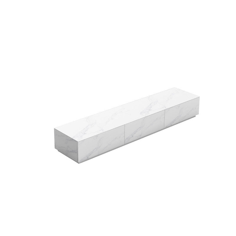 Contemporary TV Stand Console White Stone Media Console with Drawers 71"L x 16"W x 10"H Clearhalo 'furn' 'furn_tv_stands_entertainment_centers' 'Furniture' 'Living Room Furniture' 'TV Stands & Entertainment Centers' 'TV Stands & Media Storage Furniture' 'tv_stands_entertainment_centers' 7160951