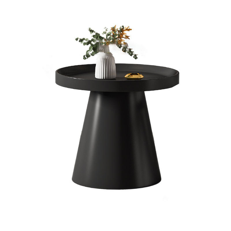 Metal Accent Side Table Table Pedestal Tray Top Side End Snack Table 19.7"L x 19.7"W x 19.7"H Black 1 Clearhalo 'Coffee & Accent Tables' 'End & Side Tables' 'end_side_tables' 'furn' 'furn_end_side_tables' 'Furniture' 'Living Room Furniture' 7161881