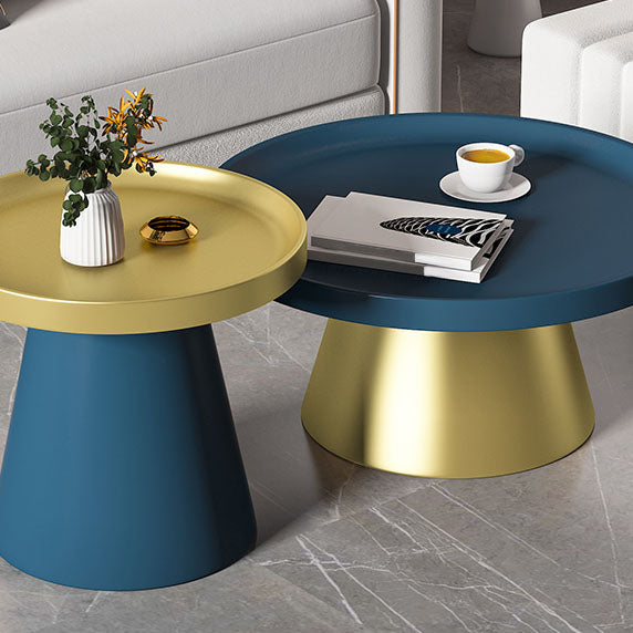 Metal Accent Side Table Table Pedestal Tray Top Side End Snack Table Clearhalo 'Coffee & Accent Tables' 'End & Side Tables' 'end_side_tables' 'furn' 'furn_end_side_tables' 'Furniture' 'Living Room Furniture' 7161882