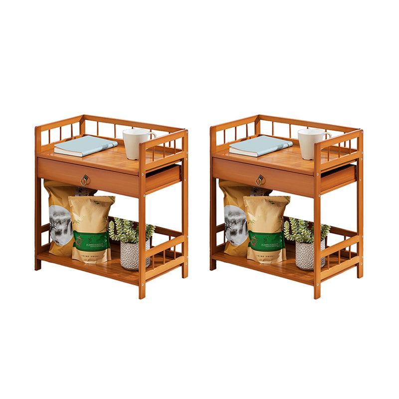 11" Wide Contemporary Corner Table Rectangular Accent Side Table with Storage 20.5"L x 11.8"W x 21.7"H 2 Drawers Included Clearhalo 'Coffee & Accent Tables' 'End & Side Tables' 'end_side_tables' 'furn' 'furn_end_side_tables' 'Furniture' 'Living Room Furniture' 7161941