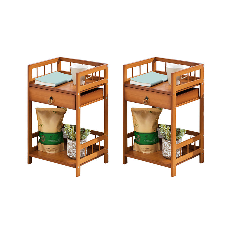 11" Wide Contemporary Corner Table Rectangular Accent Side Table with Storage 14"L x 12"W x 22"H 2 Drawers Included Clearhalo 'Coffee & Accent Tables' 'End & Side Tables' 'end_side_tables' 'furn' 'furn_end_side_tables' 'Furniture' 'Living Room Furniture' 7161944