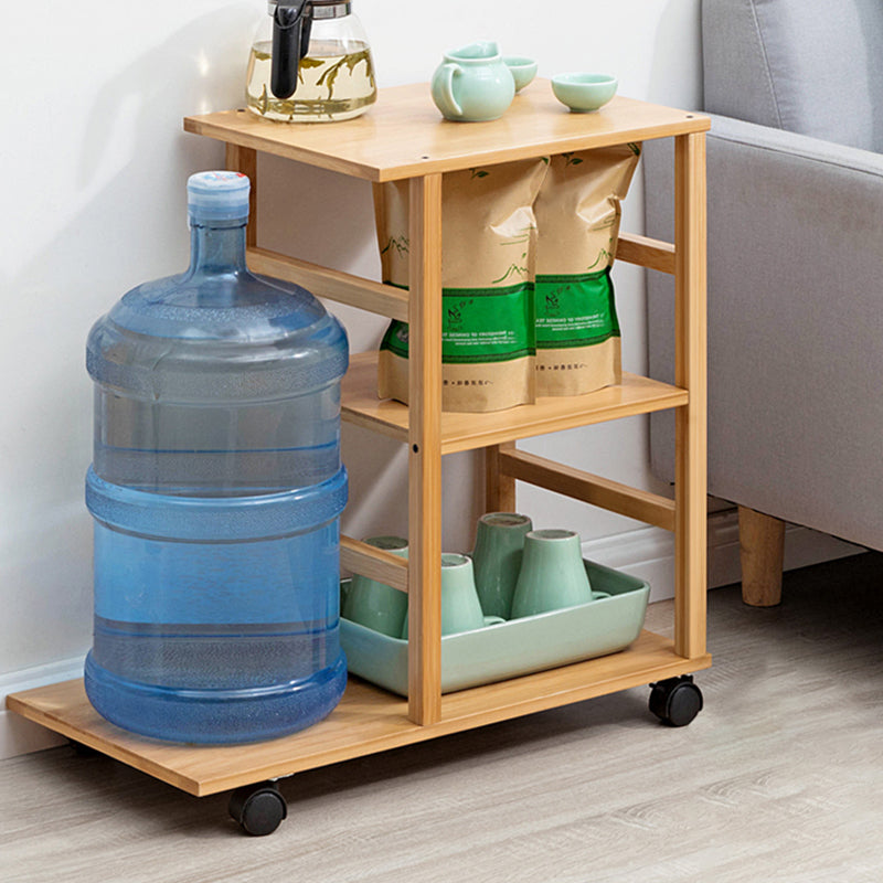 Tavolo d'angolo contemporaneo da 11 "tavolo da legno accento naturale tavolino