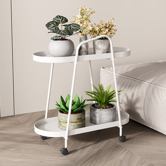 Tavolo da angolo contemporaneo da 11 "tavolo a doppio livello metallico