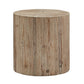 Table de coin rustique en bois massif rond