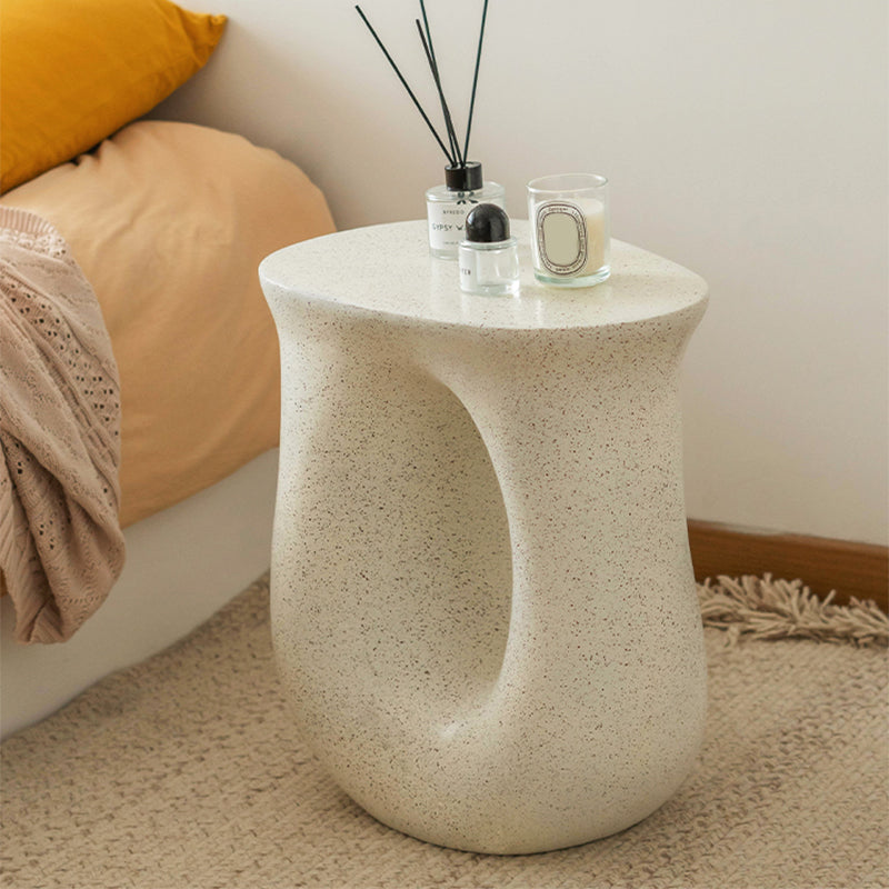 12" Wide Contemporary Corner Table White Concrete Accent Side Table Clearhalo 'Coffee & Accent Tables' 'End & Side Tables' 'end_side_tables' 'furn' 'furn_end_side_tables' 'Furniture' 'Living Room Furniture' 7162113