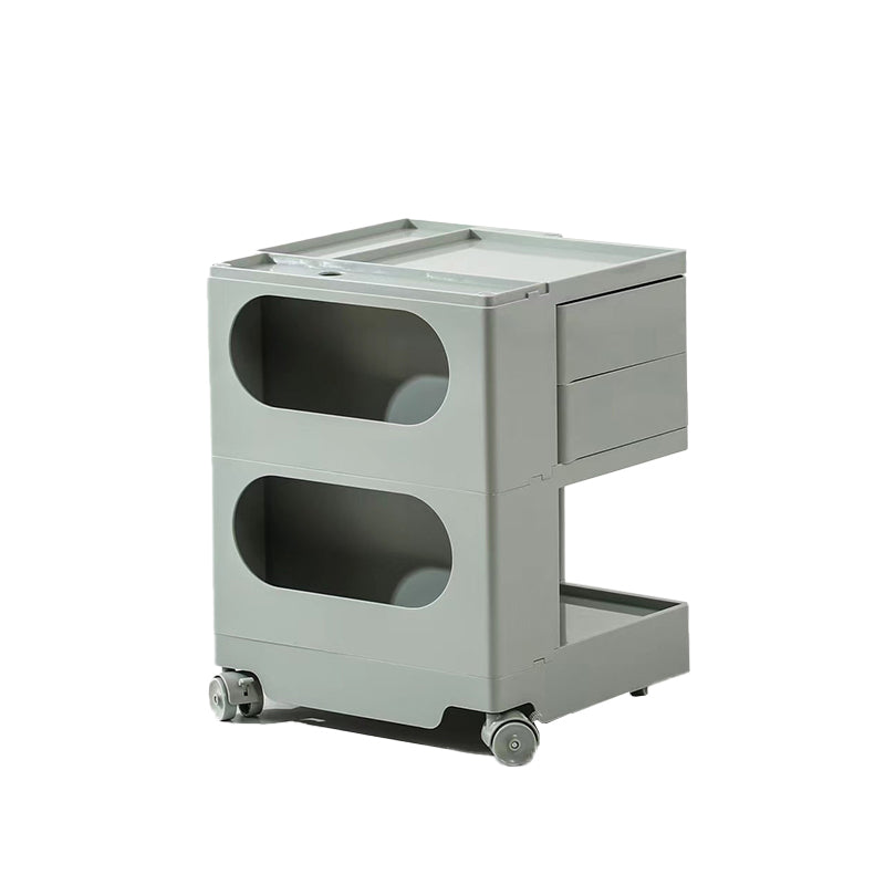 Modern Accent Side Table Square Metal Living Room Corner Table 17"L x 16"W x 21"H Green 1 Clearhalo 'Coffee & Accent Tables' 'End & Side Tables' 'end_side_tables' 'furn' 'furn_end_side_tables' 'Furniture' 'Living Room Furniture' 7162180